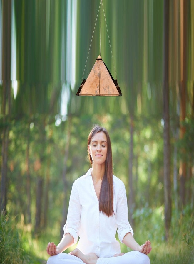 Plus Value Pure Copper Meditation Pyramid Wall Hanging for Meditation, Yoga Studio, Pooja Room, Temple, Self Healing, Enhanced Focus, Clarity, Positivity, Relaxation, Peace and Calmness (9-inches) - Image 2